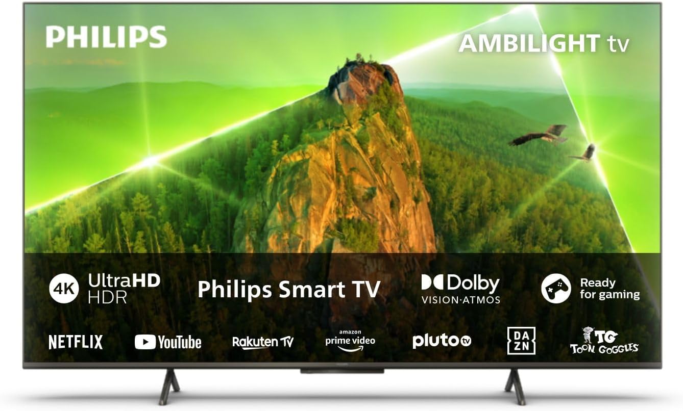 Philips Ambilight 43PUS8109 – 43 Zoll 4K LED Smart TV mit Titan OS & Dolby Atmos