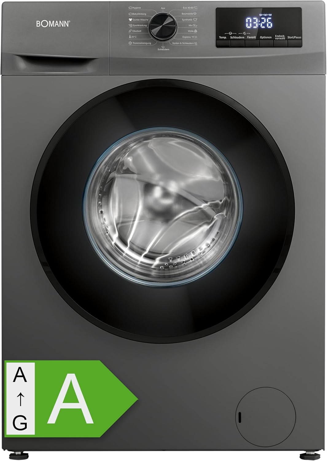 Bomann WA 7175 Waschmaschine – 7 kg, 1400 U/min, 15 Programme