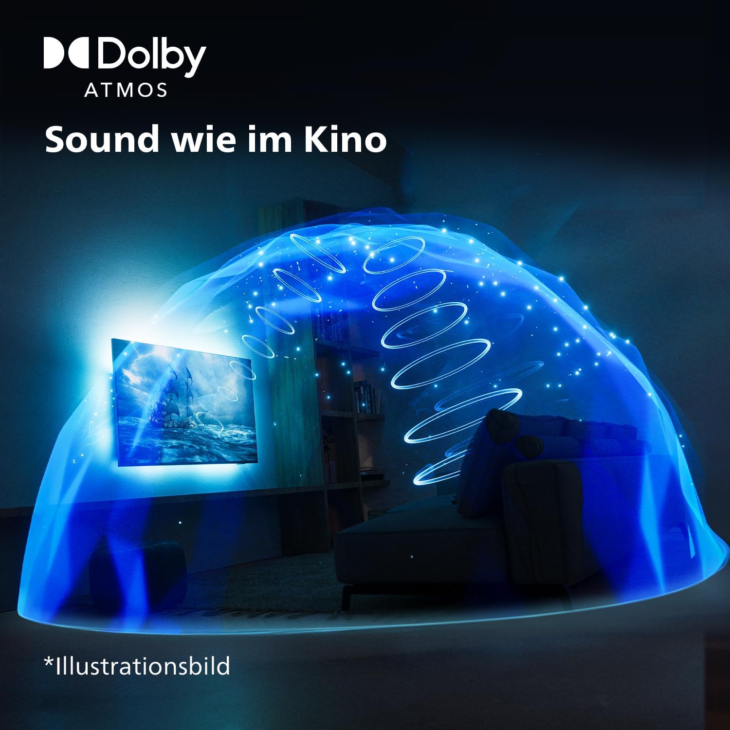 Philips Ambilight 43PUS8109 – 43 Zoll 4K LED Smart TV mit Titan OS & Dolby Atmos