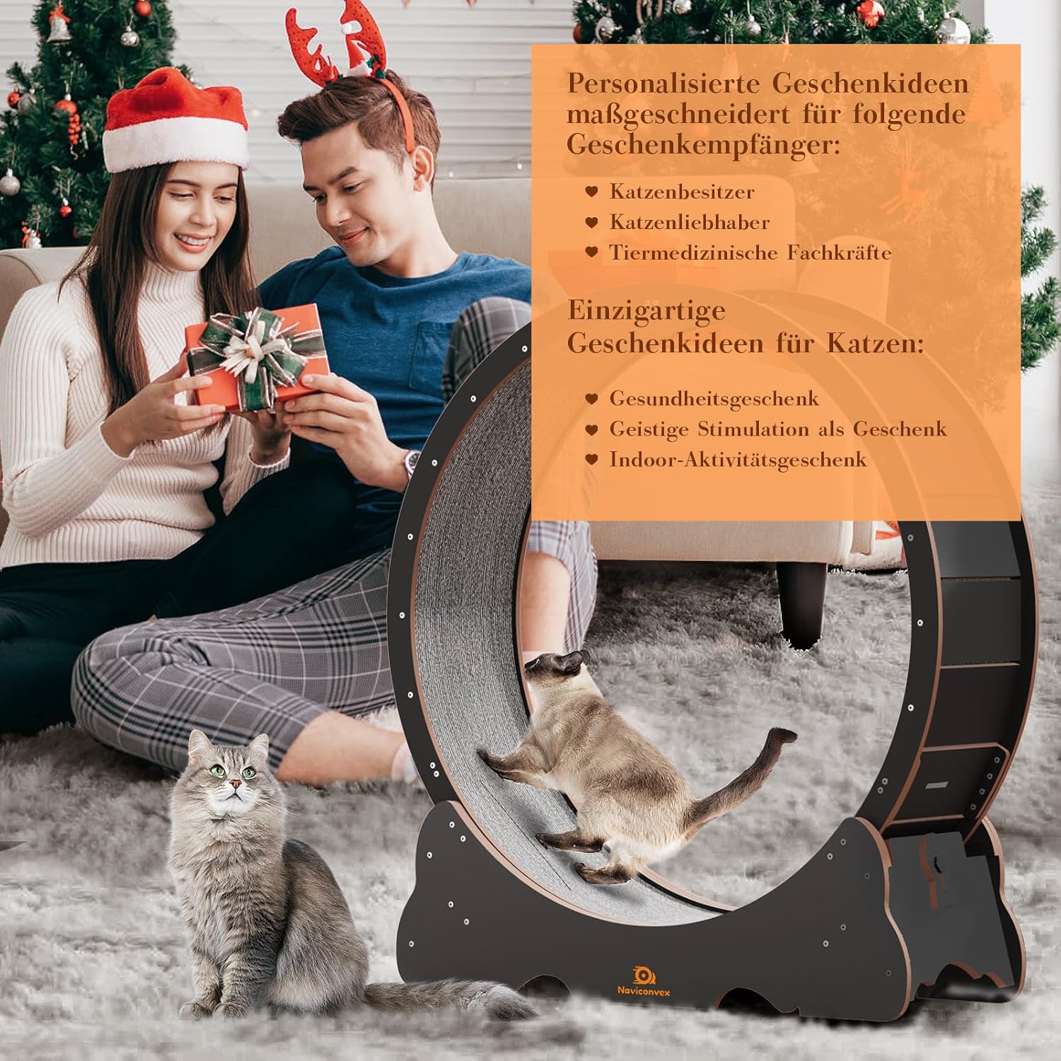 Naviconvex Katzen-Laufrad XXL – Ø 135 cm