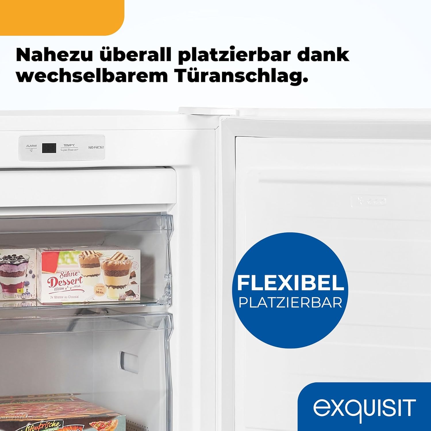 Exquisit Gefrierschrank GS5231-NF-H-040C – 161L Nutzinhalt, NoFrost, Türalarm