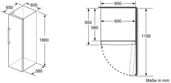 Siemens GS54NAWCV iQ500 Gefrierschrank – 327 L, 176x70 cm, noFrost