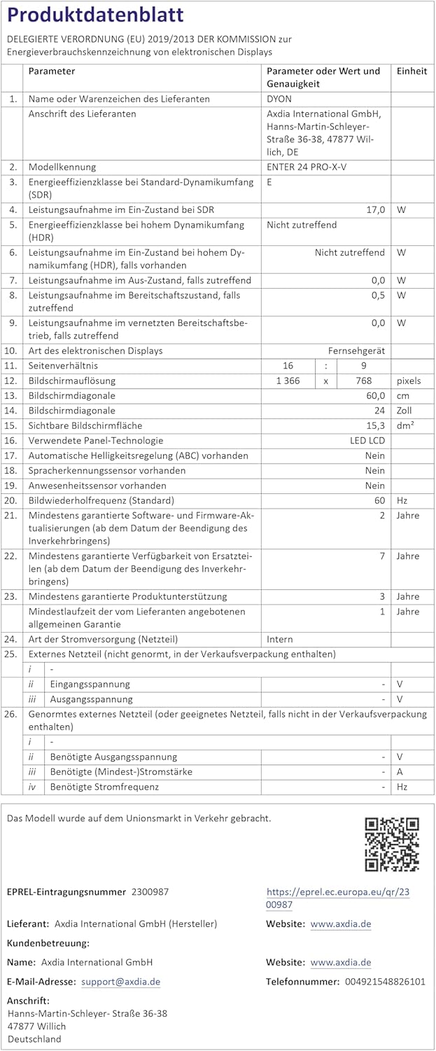 DYON Smart 43 VX – 43 Zoll Full HD Smart TV mit Triple Tuner, App Store & Streaming-Diensten