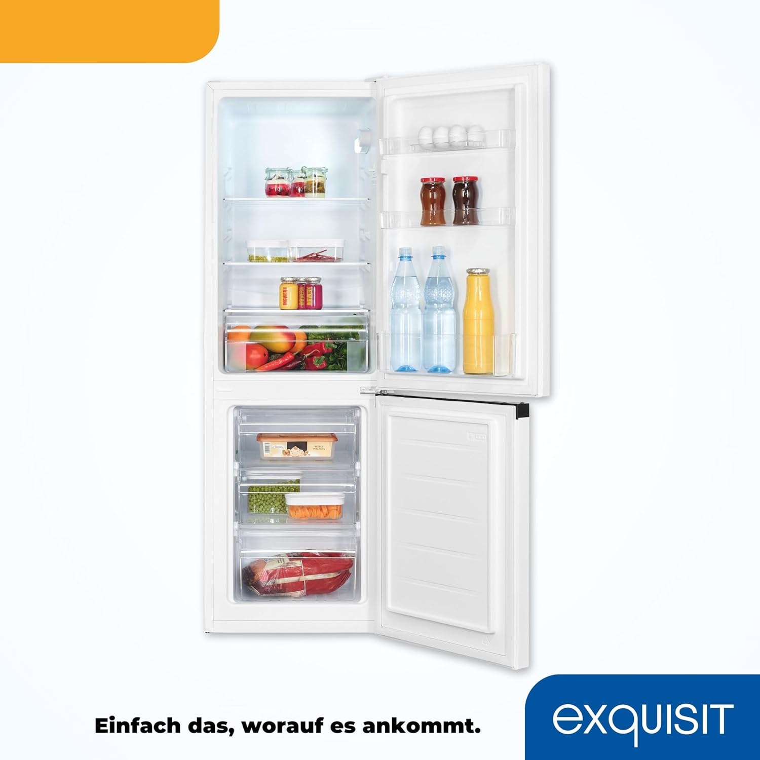 Exquisit Kühl-Gefrierkombination KGC5231-60-E-050C – 157 L, 4-Sterne-Gefrierfach, Alarm-Funktion