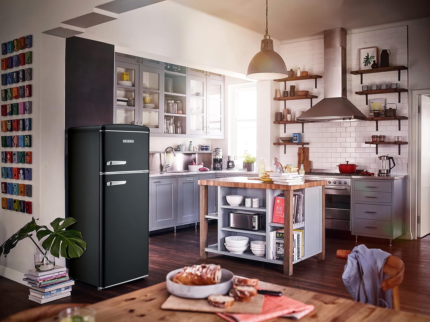 SEVERIN RKG 8933 – Kühl-/Gefrierkombination, 206 L, platzsparend, creme