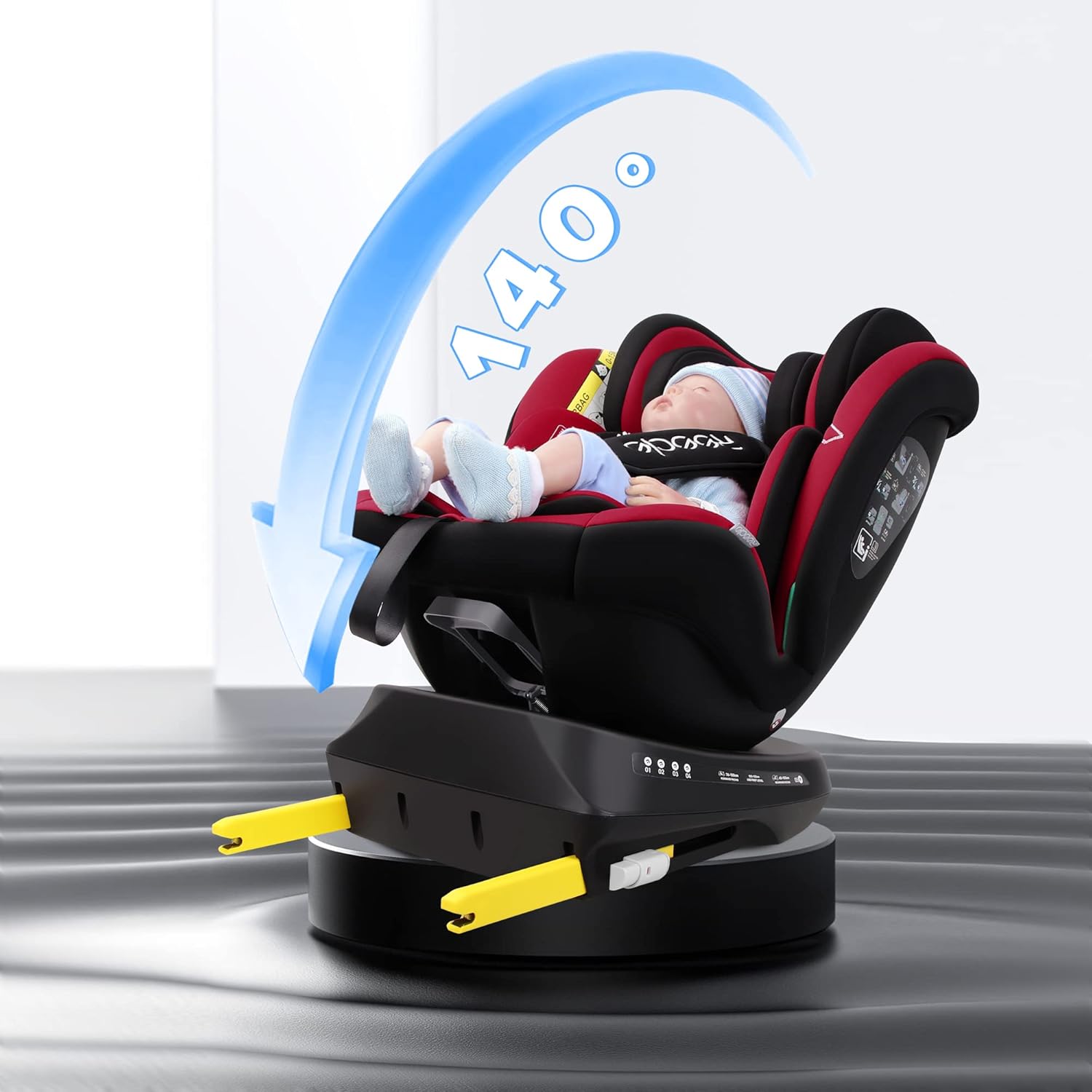 Reecle 360 i-Size – Kindersitz 40-150 cm, ISOFIX, 0-12 Jahre, Reboarder