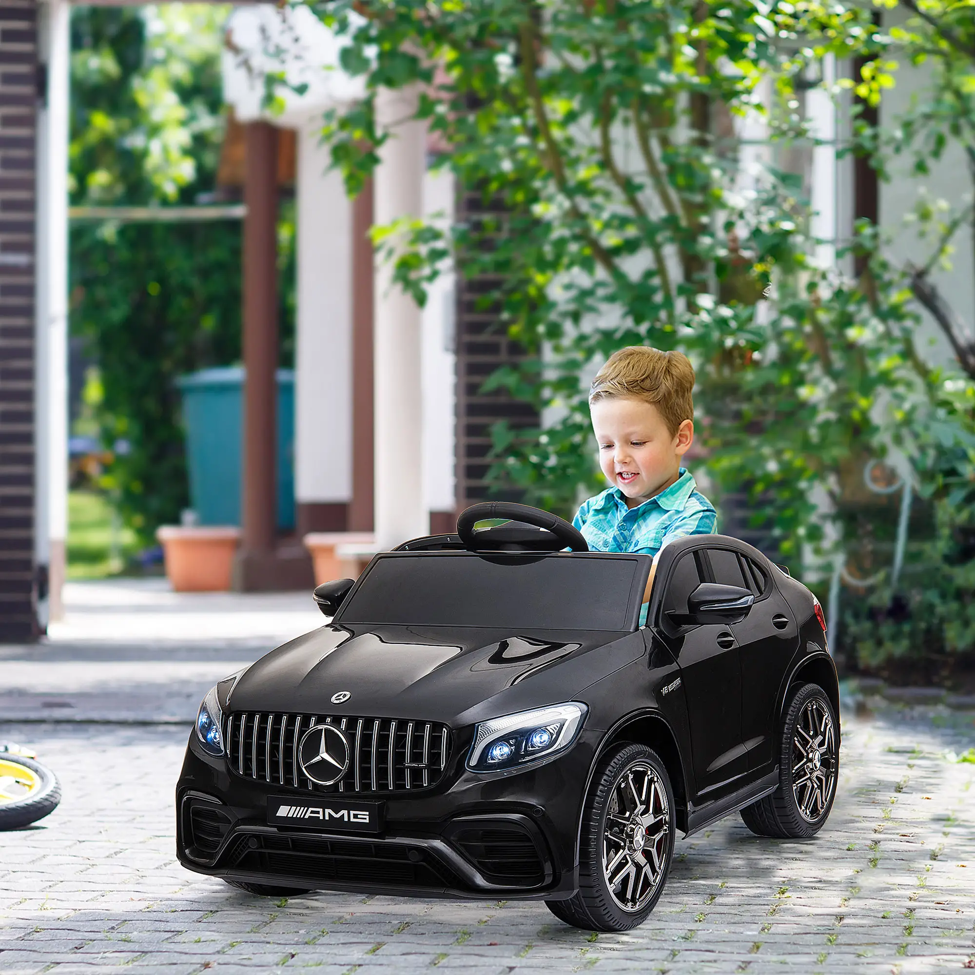 HOMCOM Kinder-Elektroauto Mercedes-Benz AMG – Realistisches Fahrerlebnis für kleine Abenteurer