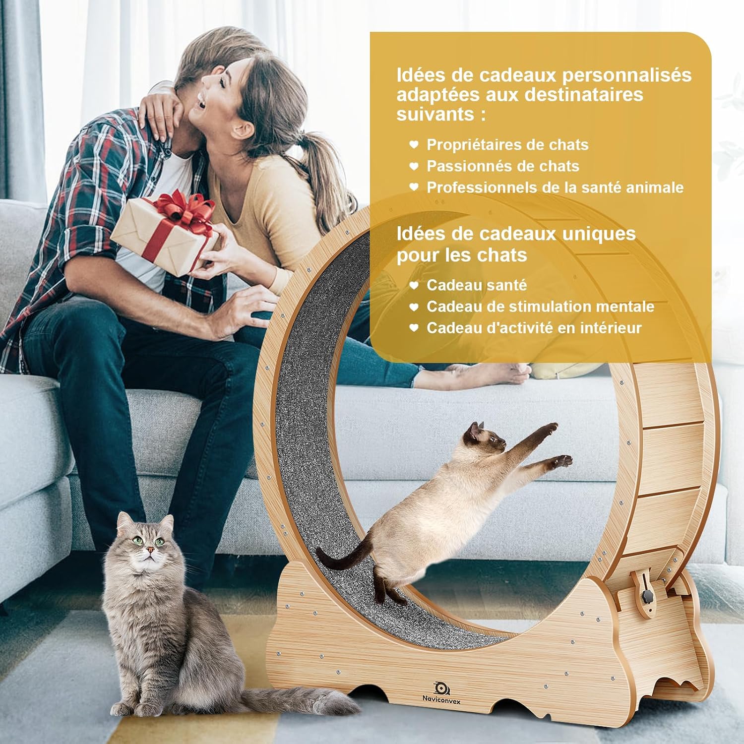 Naviconvex Katzen-Laufrad XXL – Ø 135 cm