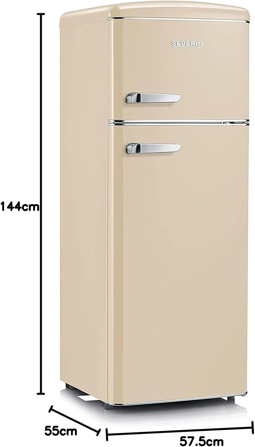 SEVERIN RKG 8933 – Kühl-/Gefrierkombination, 206 L, platzsparend, creme