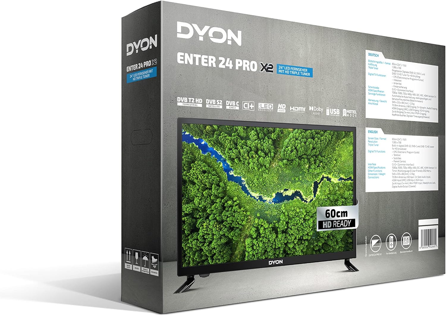 DYON Smart 43 VX – 43 Zoll Full HD Smart TV mit Triple Tuner, App Store & Streaming-Diensten