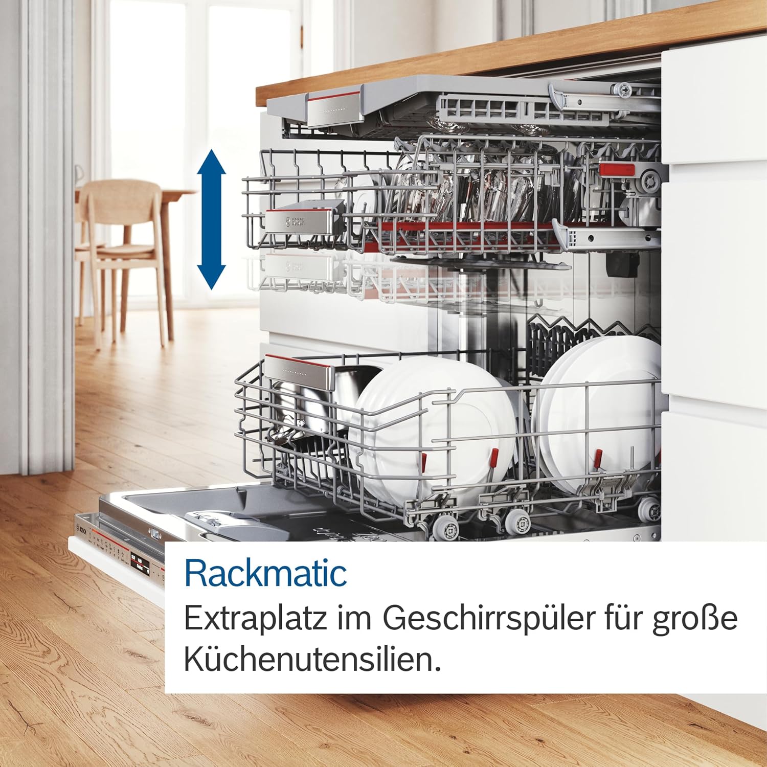 Bosch SMV4ETX08E Serie 4 – Vollintegriert 60 cm, Besteckkorb, Leise