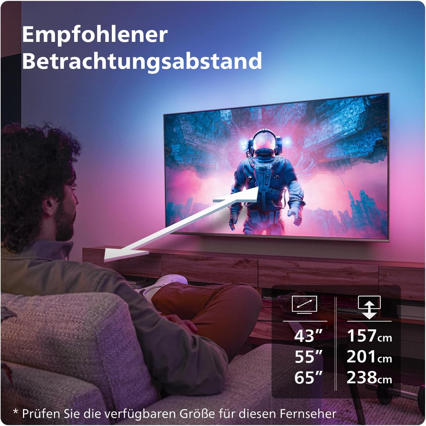 Philips Ambilight 43PUS8109 – 43 Zoll 4K LED Smart TV mit Titan OS & Dolby Atmos