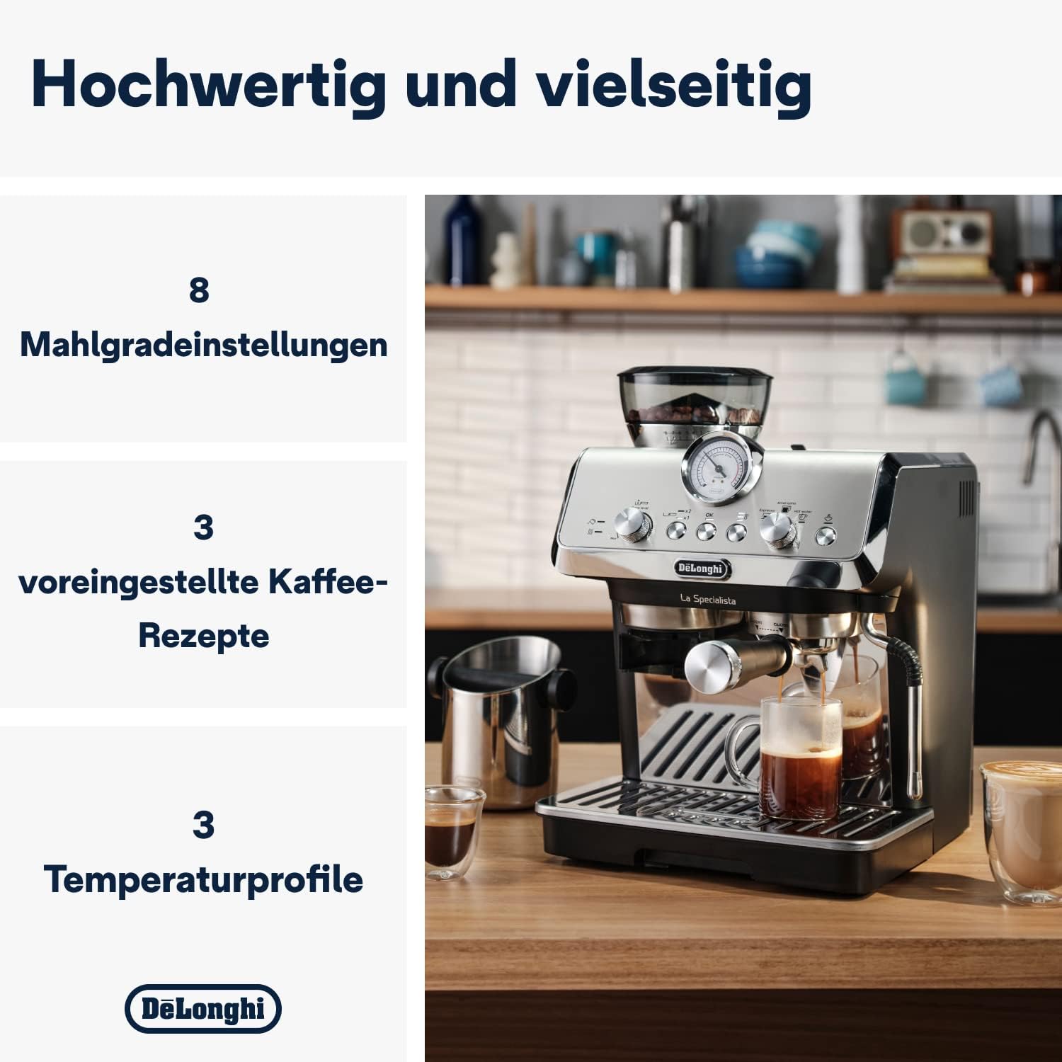 De’Longhi La Specialista Arte EC9155.MB – Siebträgermaschine, 15 Bar, 1300 W