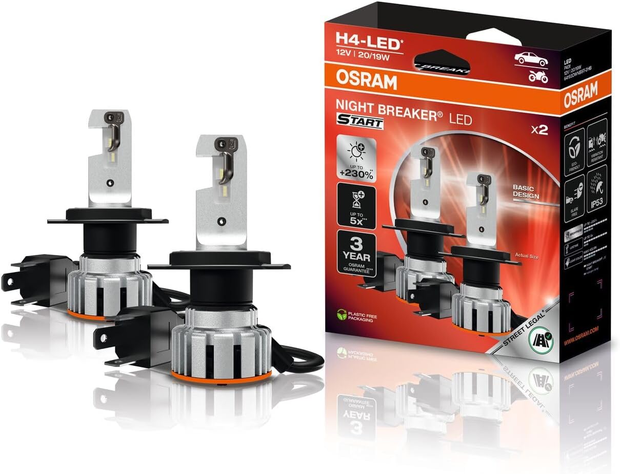 Osram Night Breaker LED Speed H7 – Straßenzugelassene LED Scheinwerferlampe, 6000K, Plug & Play