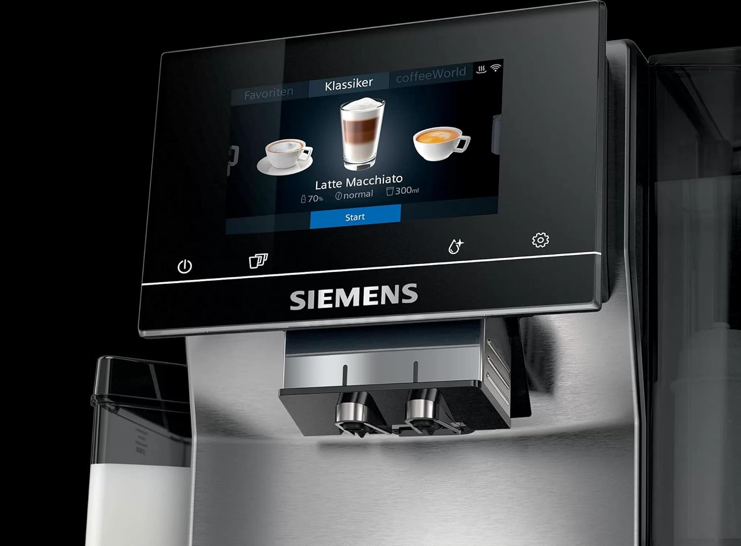 Siemens EQ900 TQ903D03 Kaffeevollautomat – 1500 W, Full-Touch-Display, App-Steuerung