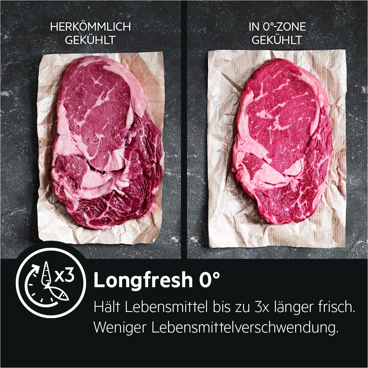 AEG RDB424E1AX Kühlautomat Serie 5000 – 206 L, Gefrierfach oben, Edelstahl-Look mit Anti-Fingerprint