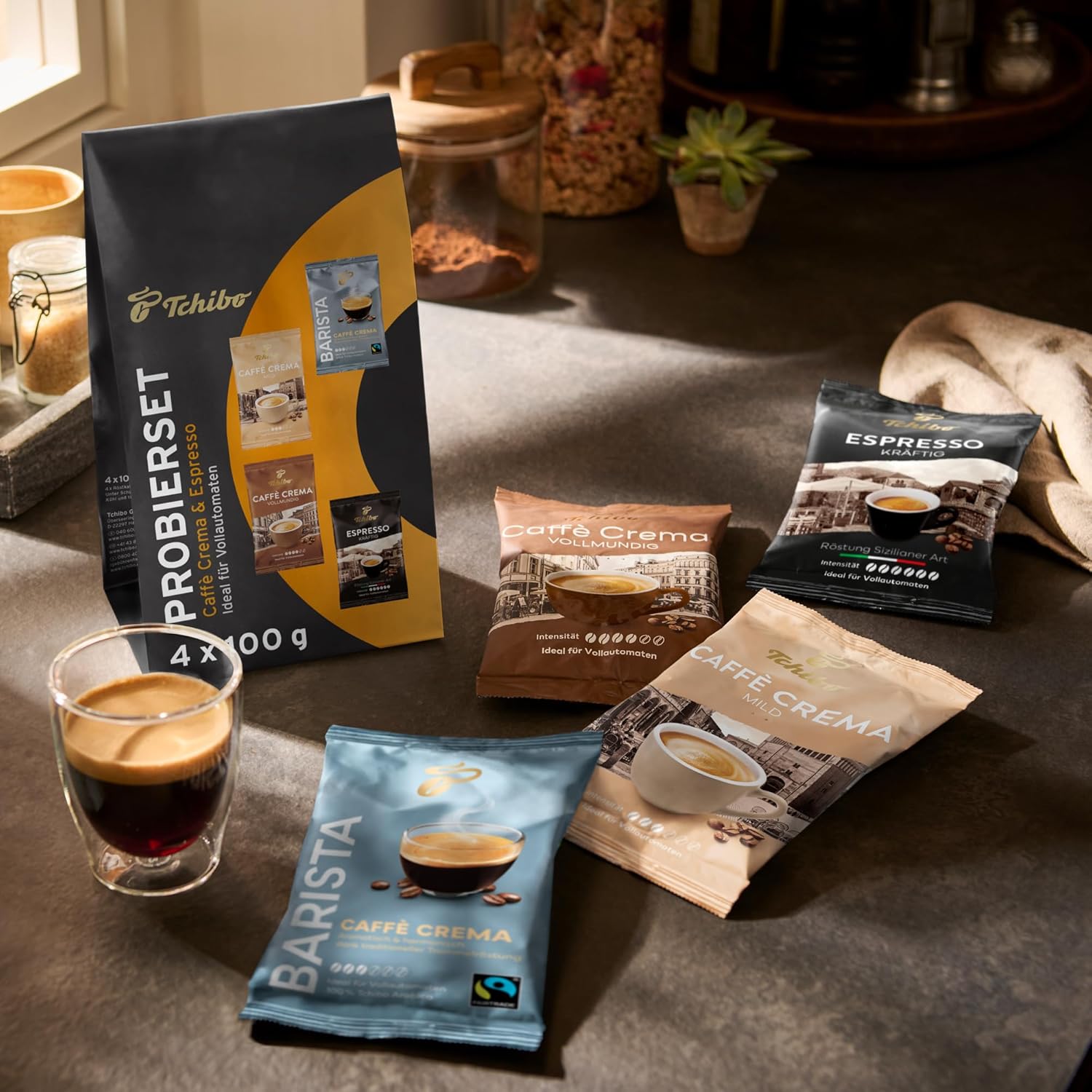 Tchibo Esperto Latte – Milchaufschäumer, Caffè Crema & Espresso, Kompakt Anthrazit