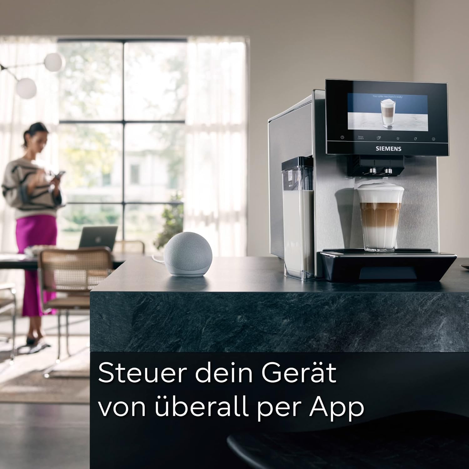 Siemens EQ900 TQ903D03 Kaffeevollautomat – 1500 W, Full-Touch-Display, App-Steuerung