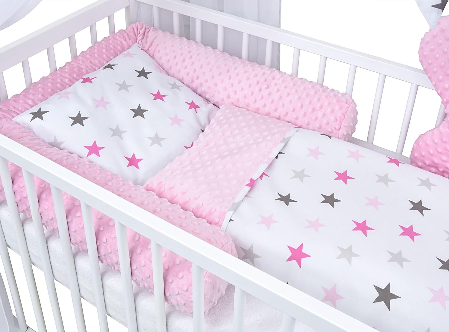 Baby Delux Babybett Hausbett – 60x120 cm, Komplett Set, Schublade & Rausfallschutz