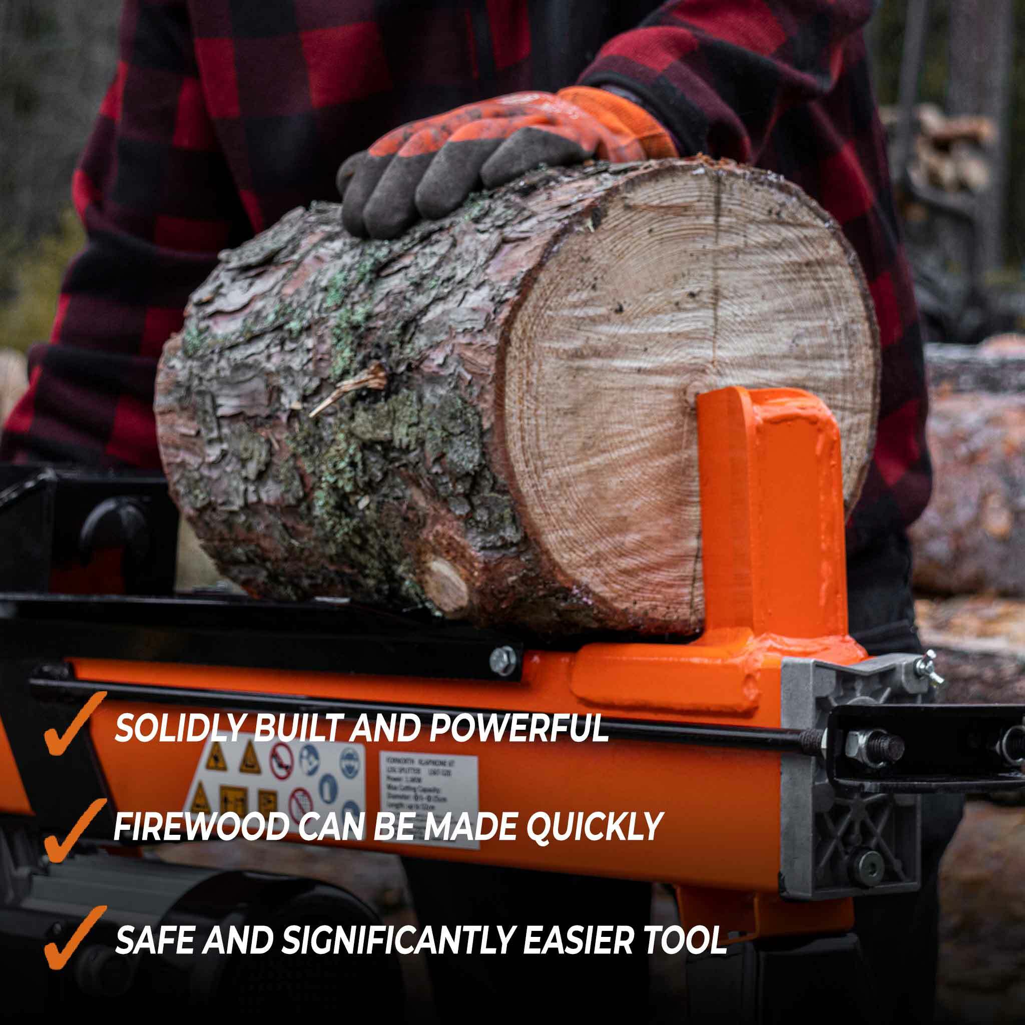 Fornorth Holzspalter 7T V2 – Starke 7 Tonnen Spaltkraft für müheloses Brennholzspalten