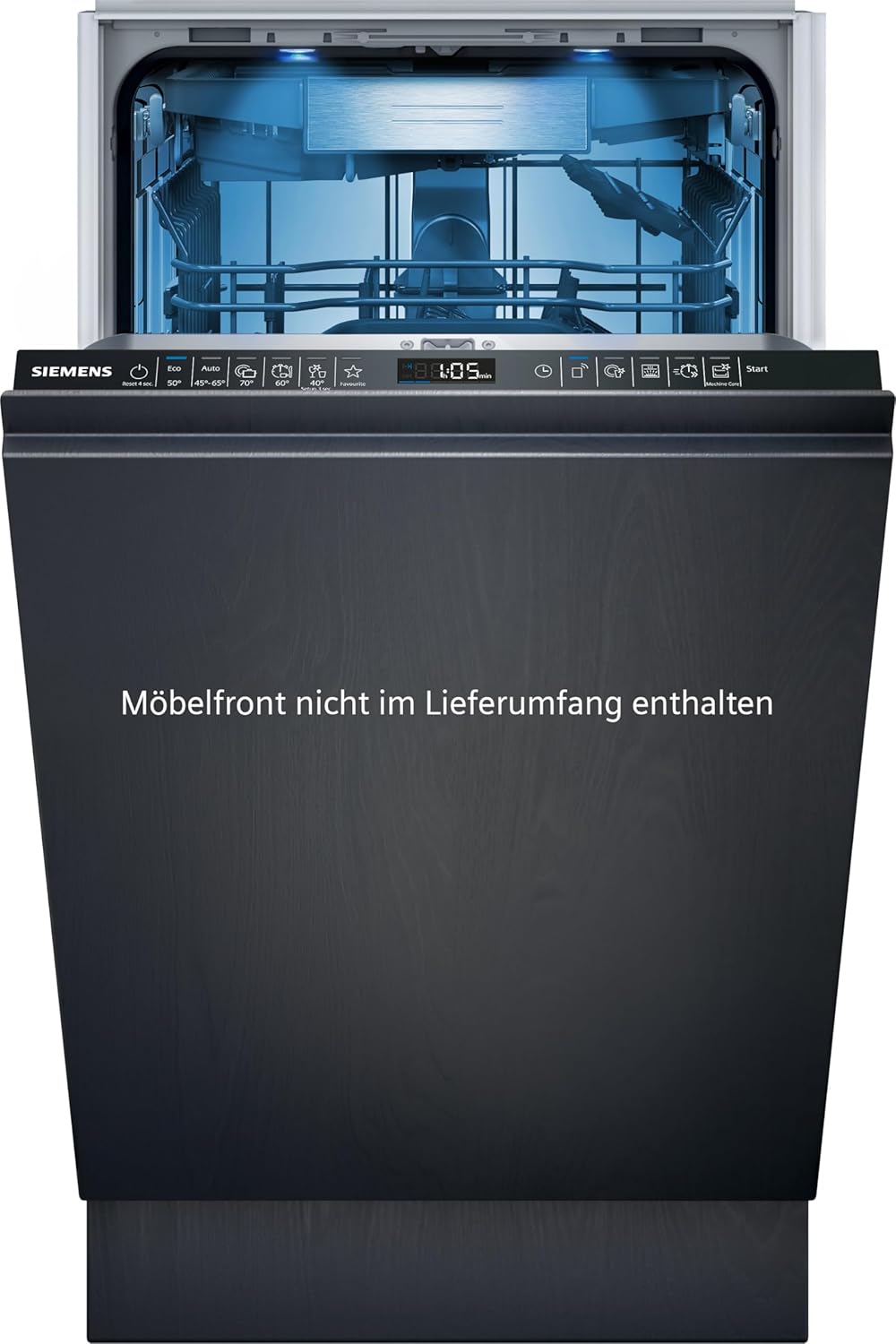 Siemens SR65YX08ME iQ500 Geschirrspüler – Vollintegriert 45 cm, Zeolith-Trocknung, Besteckschublade