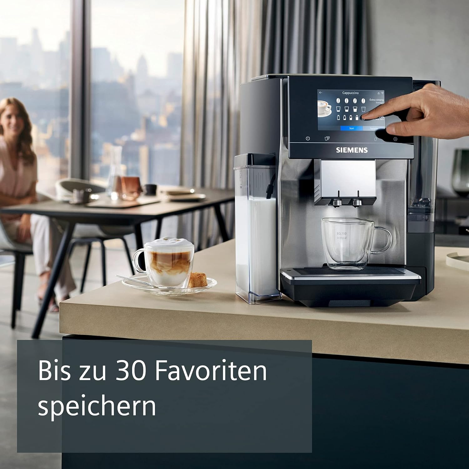Siemens EQ900 TQ903D03 Kaffeevollautomat – 1500 W, Full-Touch-Display, App-Steuerung
