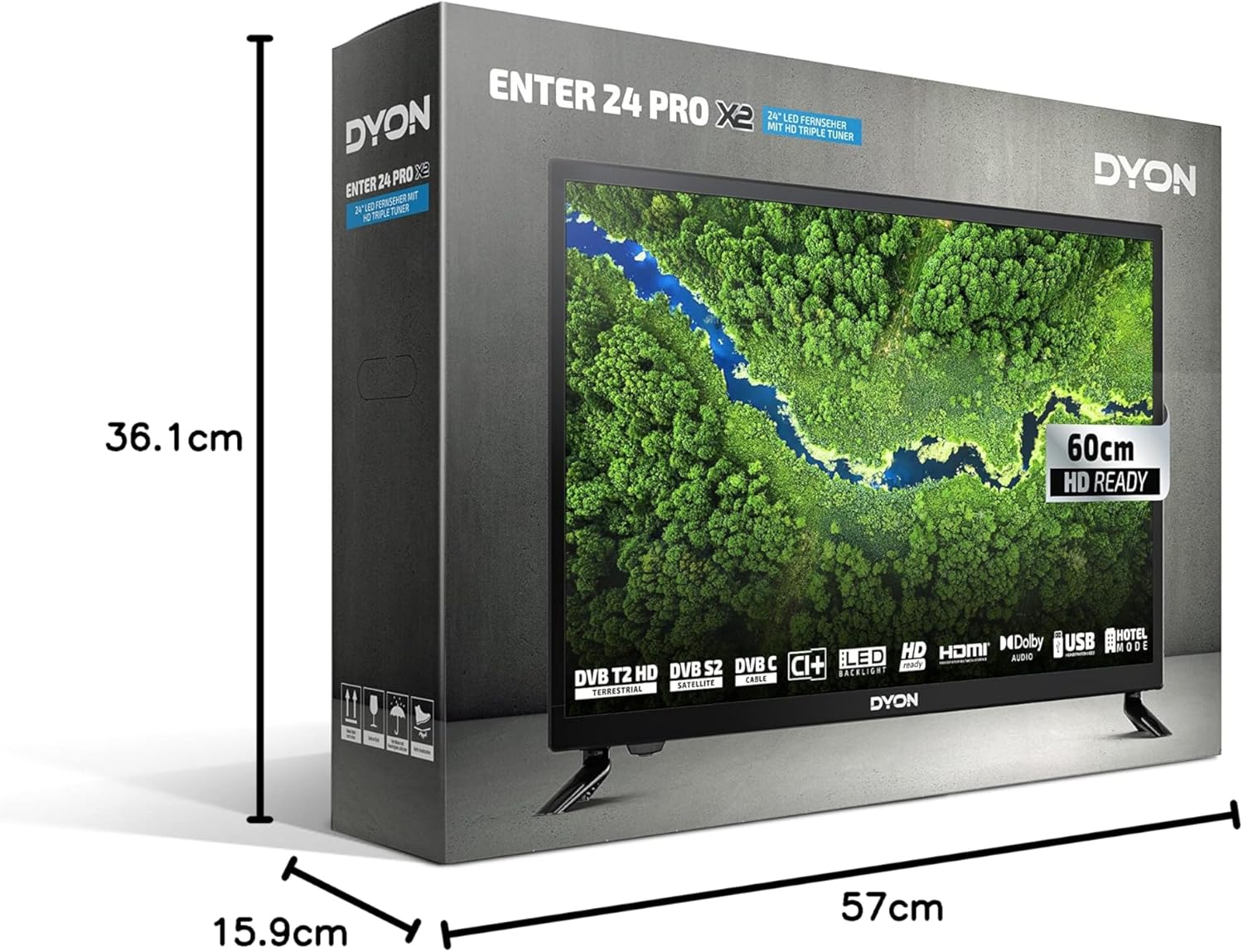DYON Smart 43 VX – 43 Zoll Full HD Smart TV mit Triple Tuner, App Store & Streaming-Diensten
