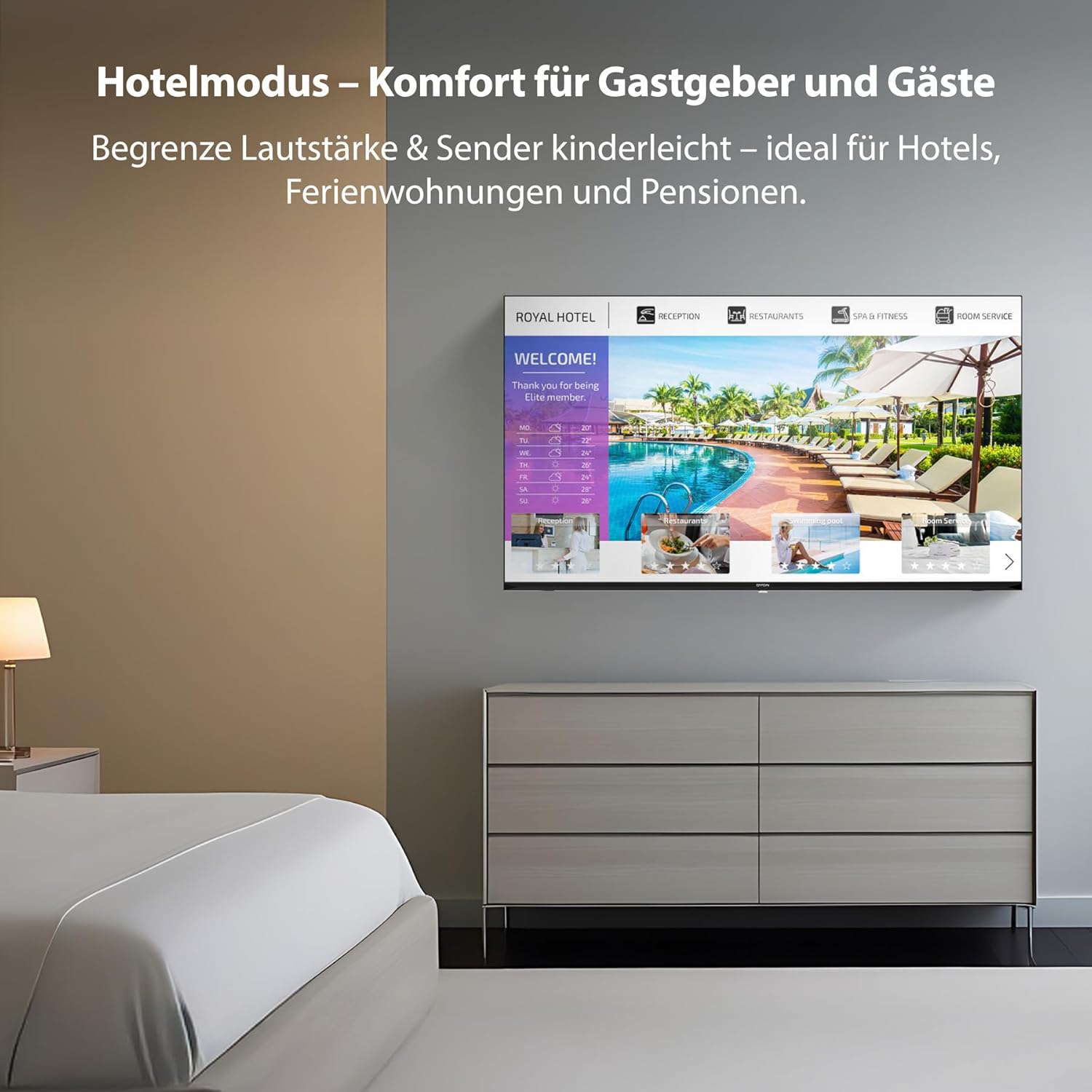 DYON Smart 43 VX – 43 Zoll Full HD Smart TV mit Triple Tuner, App Store & Streaming-Diensten