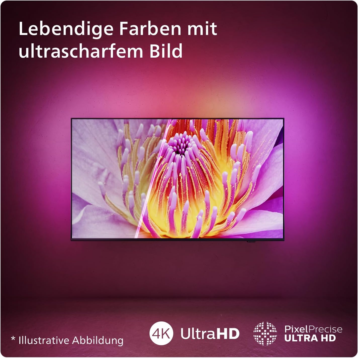 Philips Ambilight 43PUS8109 – 43 Zoll 4K LED Smart TV mit Titan OS & Dolby Atmos