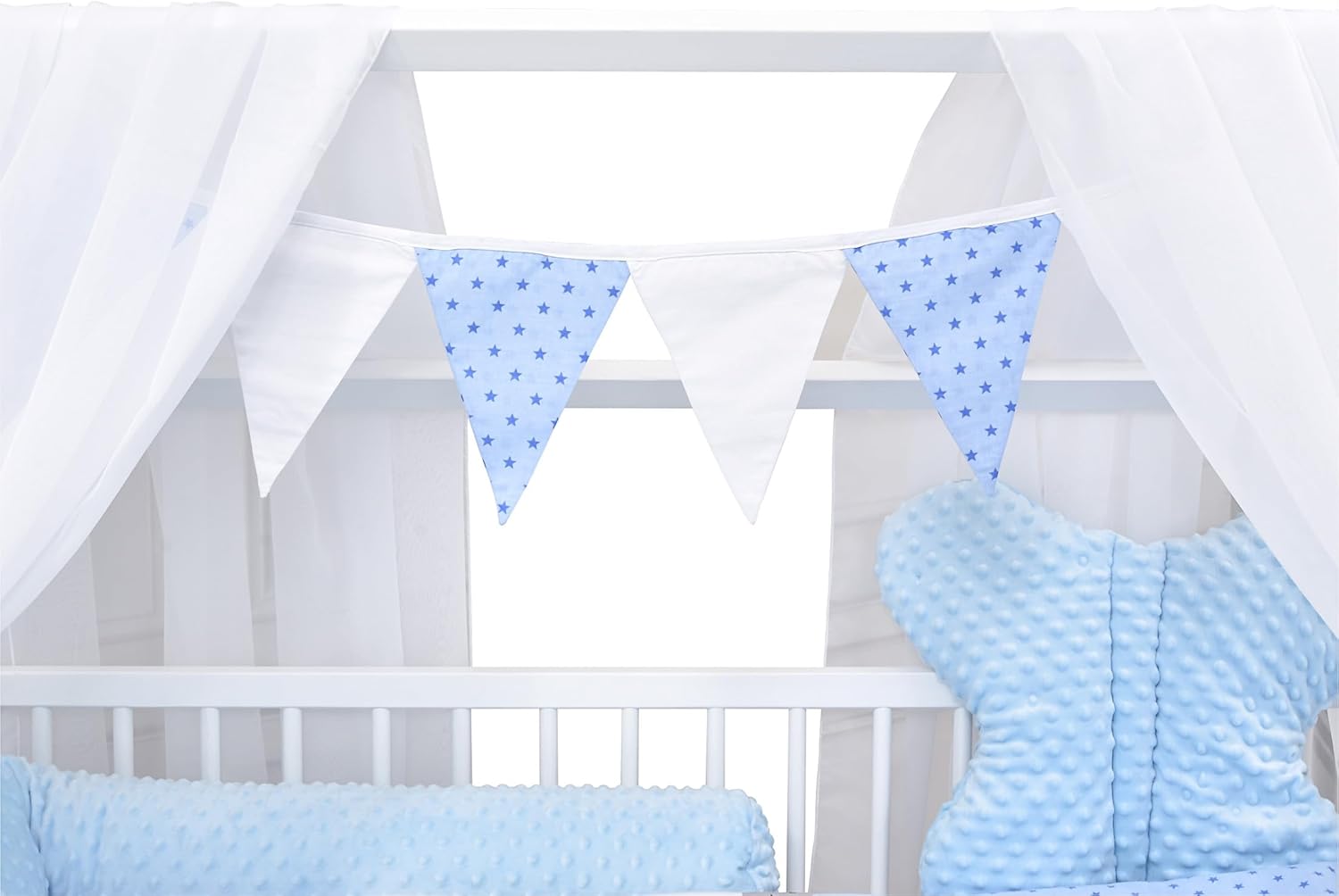 Baby Delux Babybett Hausbett – 60x120 cm, Komplett Set, Schublade & Rausfallschutz