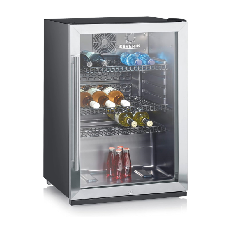 SEVERIN Flaschenkühlschrank FSK 8840 – 118 L, LED-Beleuchtung, Schloss