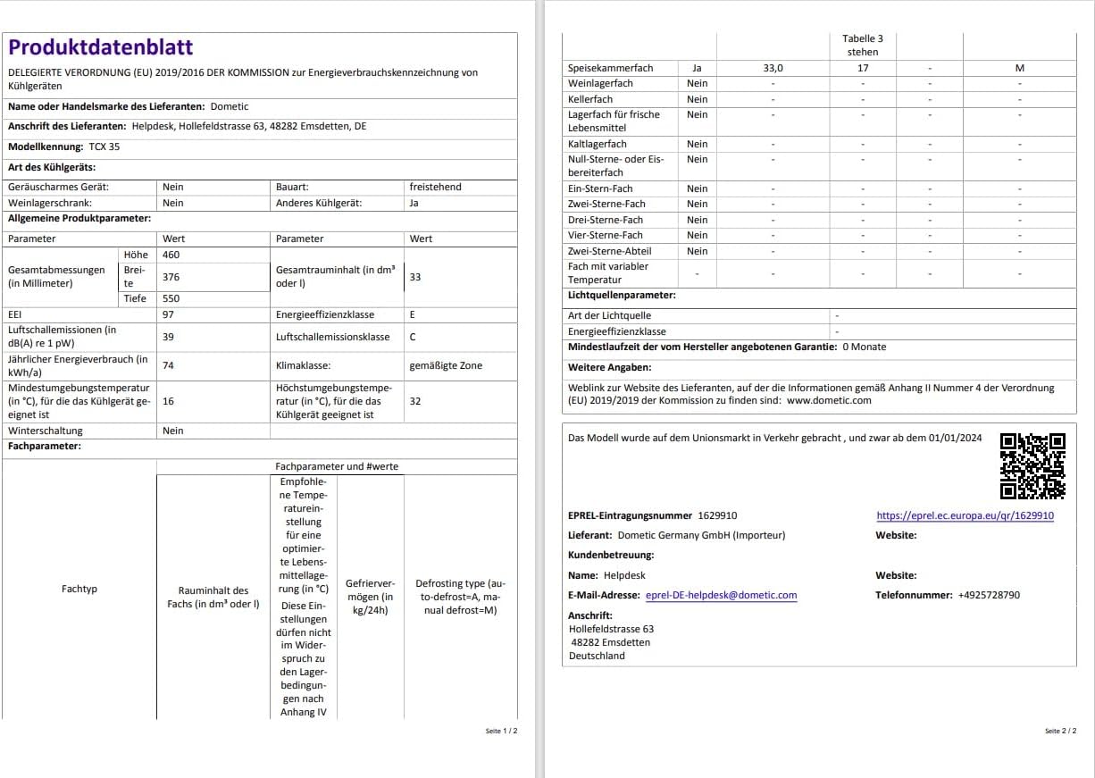 Dometic TropiCool TCX 35 – Tragbare Kühl- & Heizbox 33L
