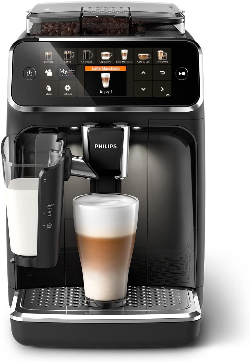 Philips Serie 5400 Kaffeevollautomat – LatteGo Milchsystem, 12 Kaffeespezialitäten, 4 Benutzerprofile
