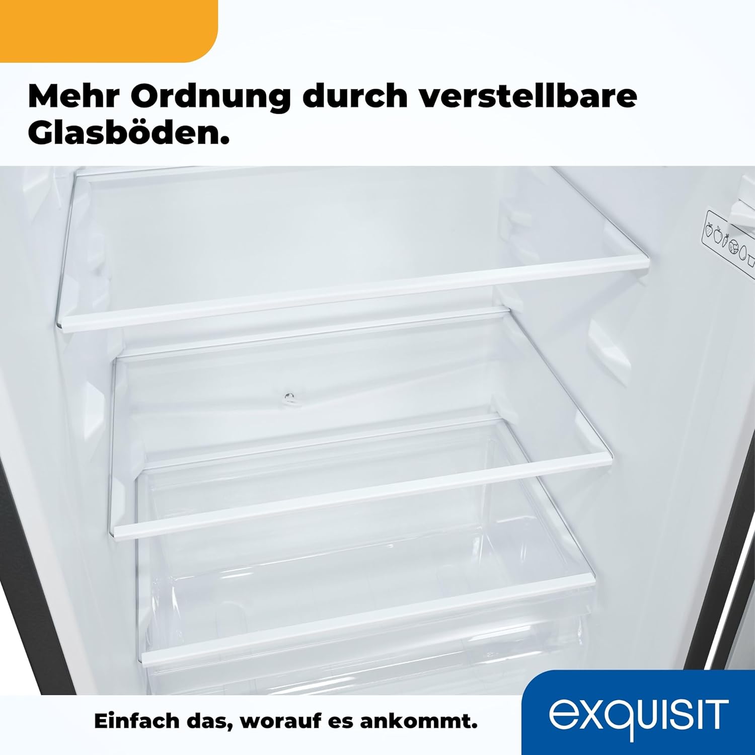 Exquisit Kühl-Gefrierkombination KGC5231-60-E-050C – 157 L, 4-Sterne-Gefrierfach, Alarm-Funktion
