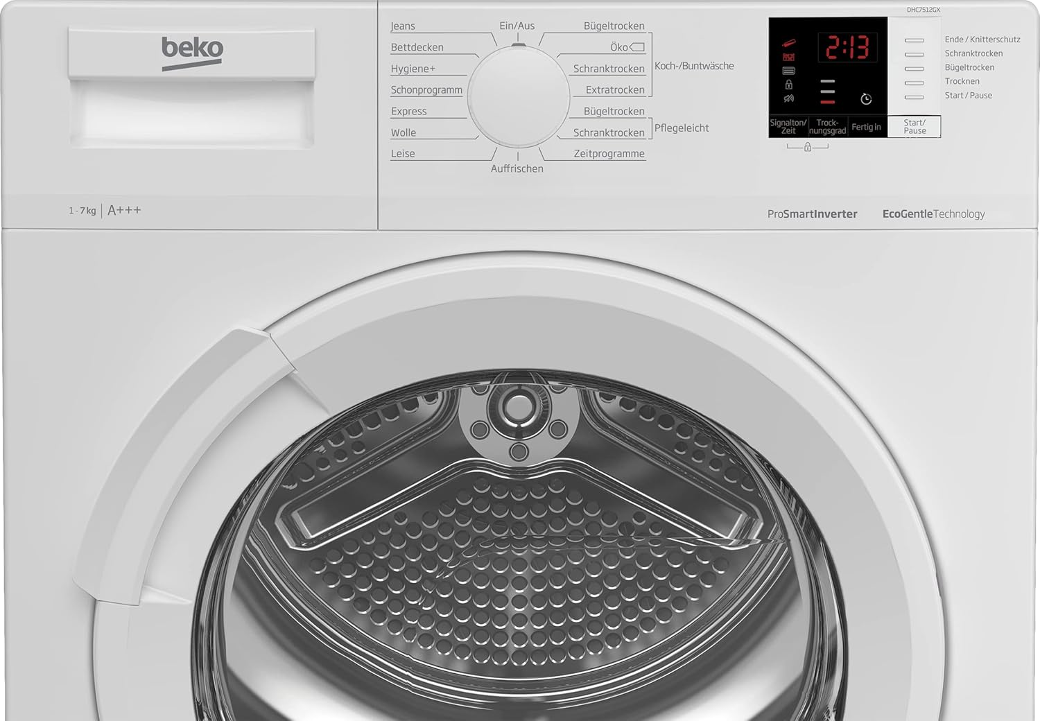 Beko DHC742GXS – 7 kg Beladung, Wärmepumpentechnologie, 15 Programme