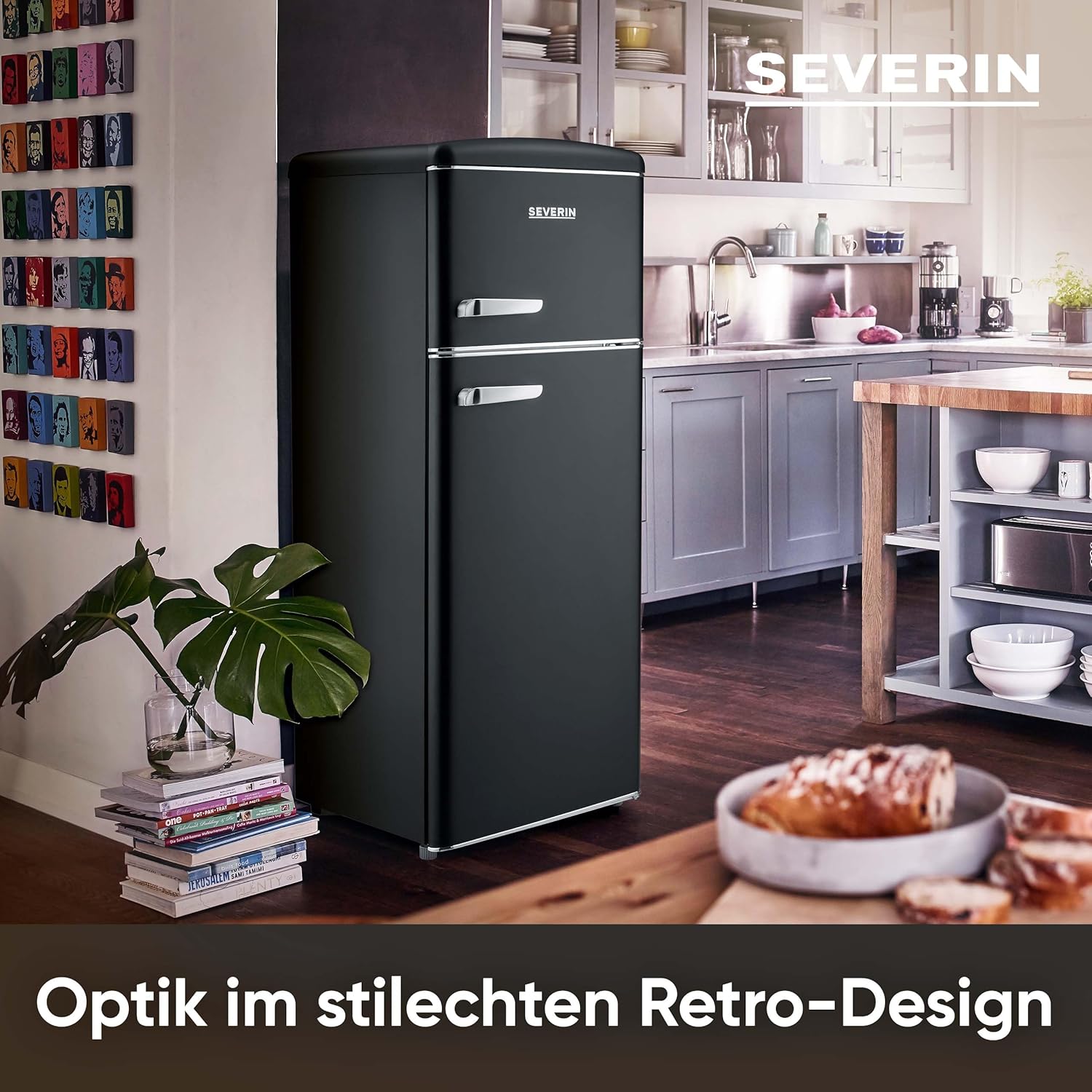 SEVERIN RKG 8933 – Kühl-/Gefrierkombination, 206 L, platzsparend, creme