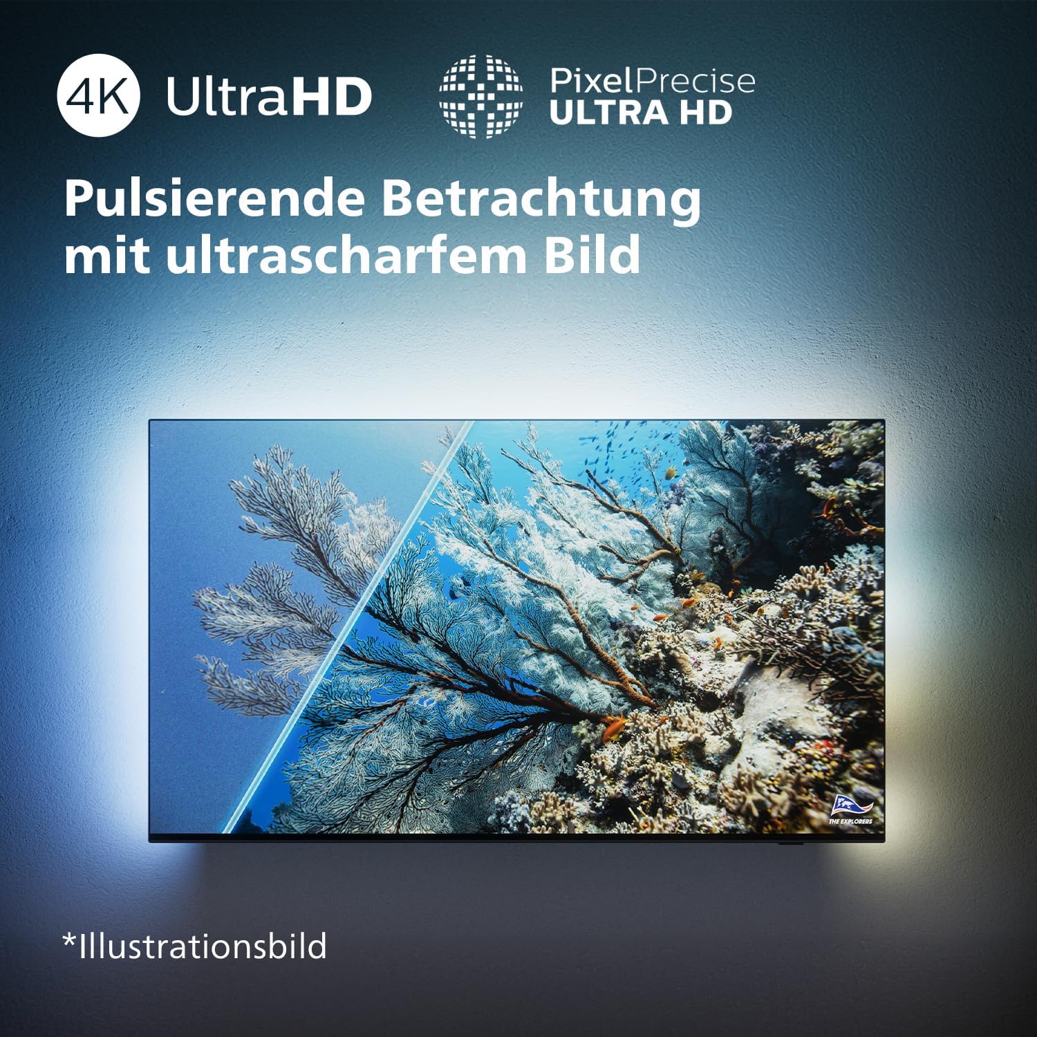 Philips Ambilight 43PUS8109 – 43 Zoll 4K LED Smart TV mit Titan OS & Dolby Atmos
