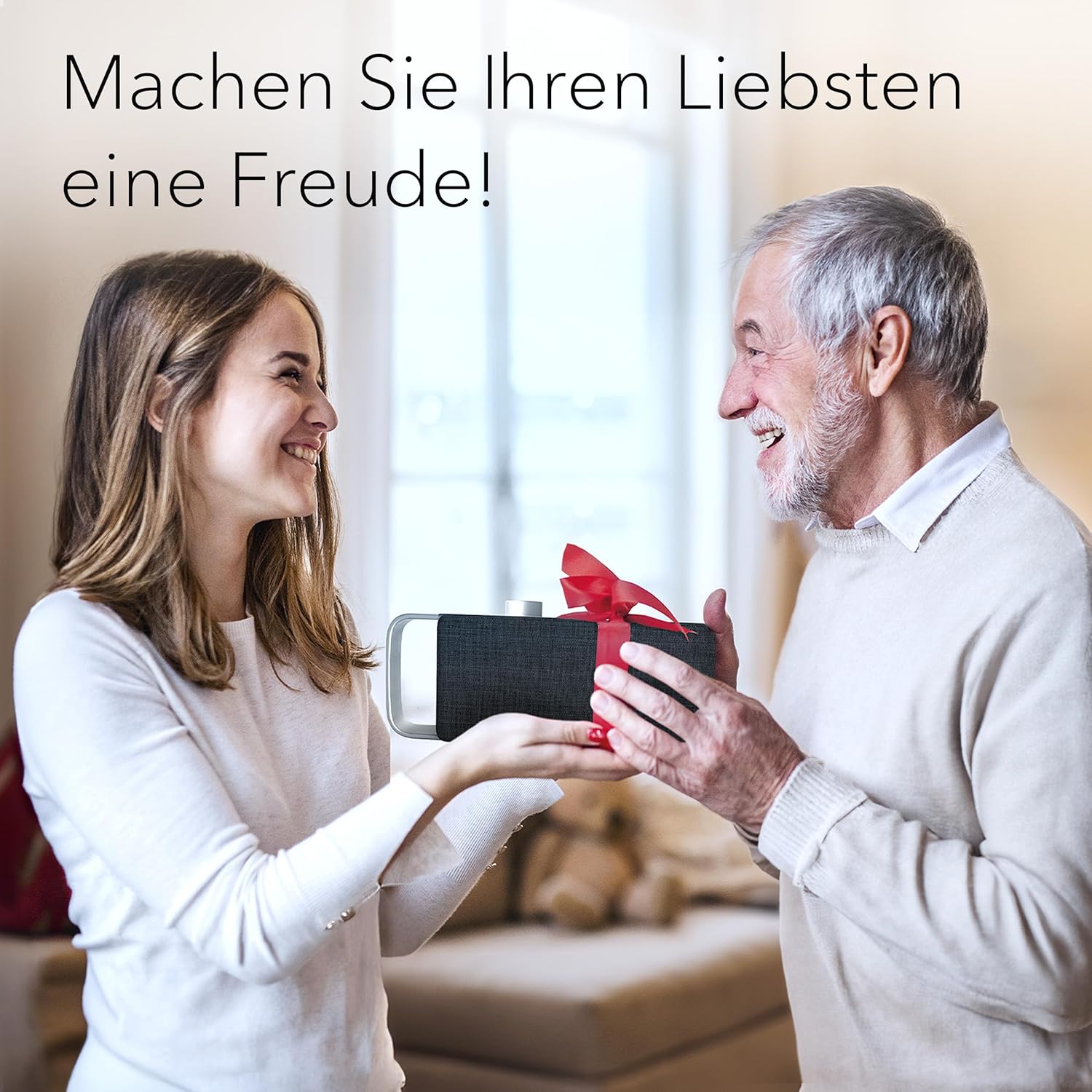 faller Oskar TV Lautsprecher – Clear Voice, Tragbar, Kabellos, Aluminiumgehäuse