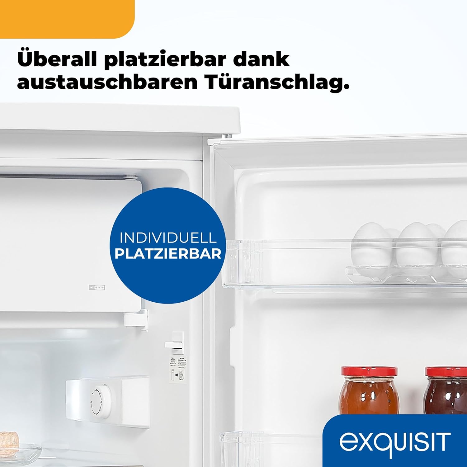 Exquisit KS516-4-H-010D Kühlschrank – 120 Liter, 4-Sterne-Gefrierfach, freistehend