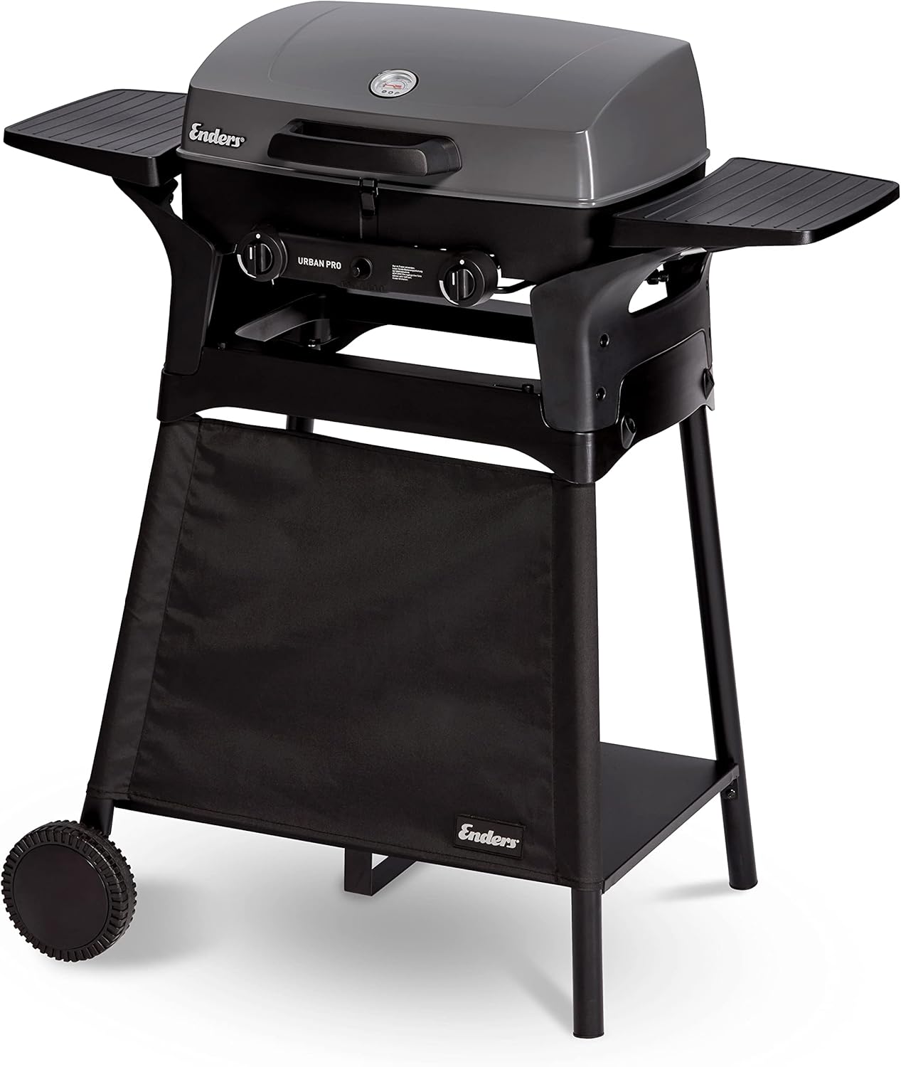 Enders Gasgrill Urban II Pro – 2 Edelstahlbrenner, Gusseisen-Rost, Aluguss-Gehäuse