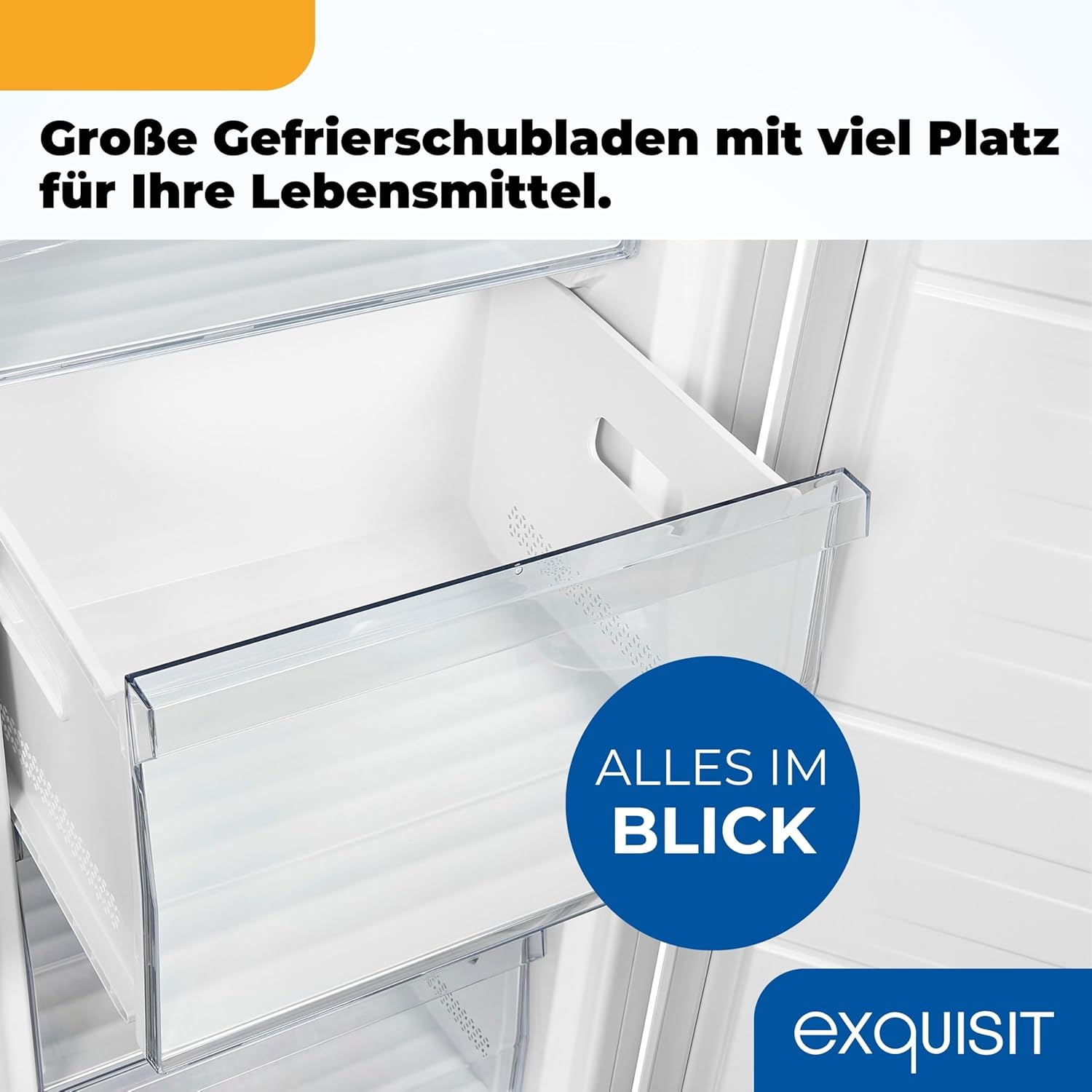 Exquisit Gefrierschrank GS5231-NF-H-040C – 161L Nutzinhalt, NoFrost, Türalarm