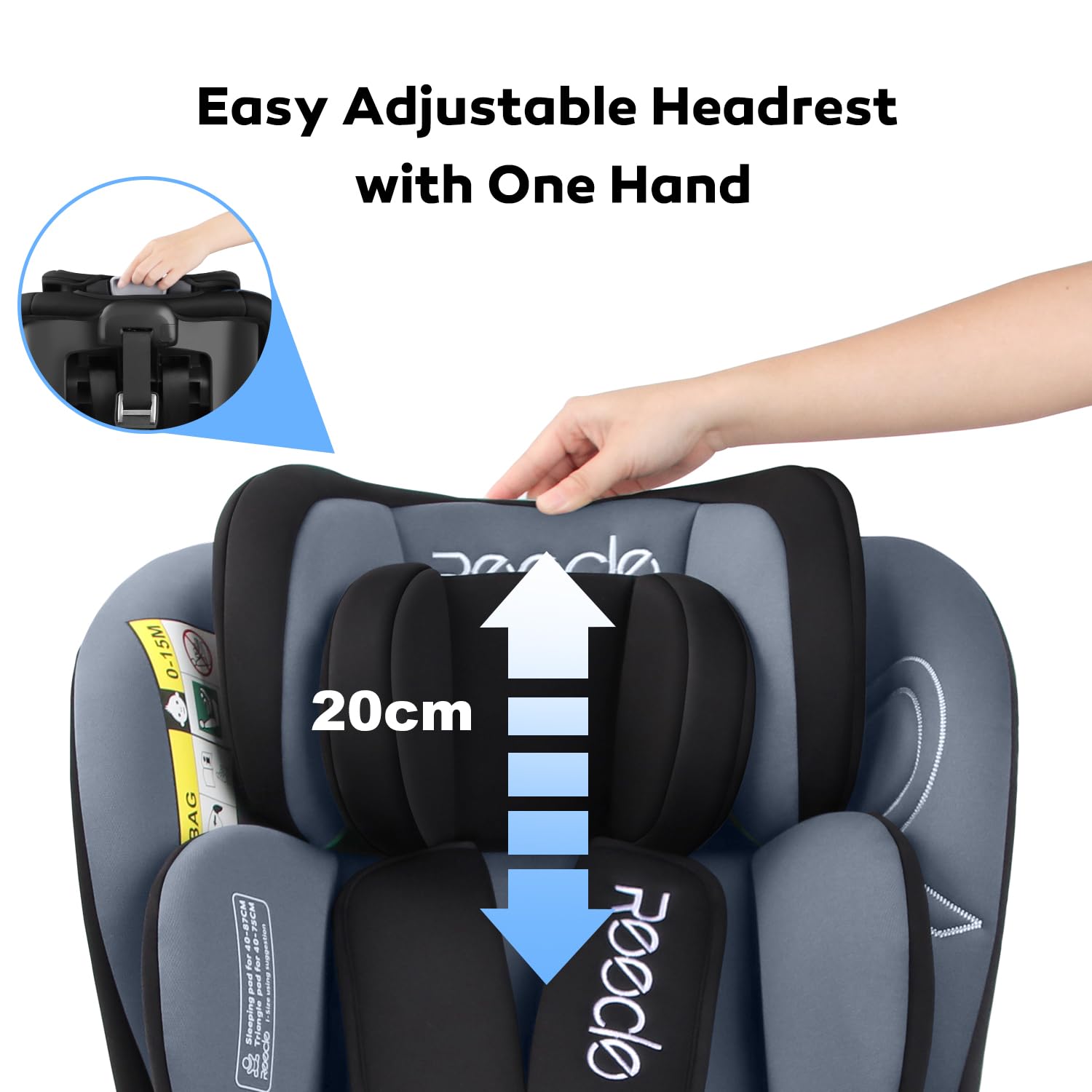 Reecle 360 i-Size – Kindersitz 40-150 cm, ISOFIX, 0-12 Jahre, Reboarder