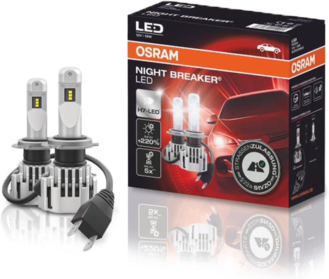 Osram Night Breaker LED Speed H7 – Straßenzugelassene LED Scheinwerferlampe, 6000K, Plug & Play