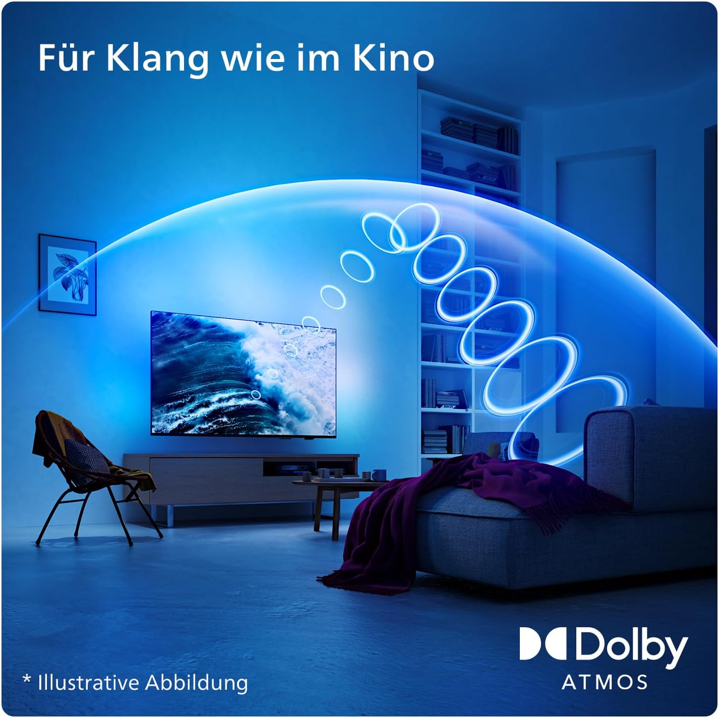 Philips Ambilight 43PUS8109 – 43 Zoll 4K LED Smart TV mit Titan OS & Dolby Atmos