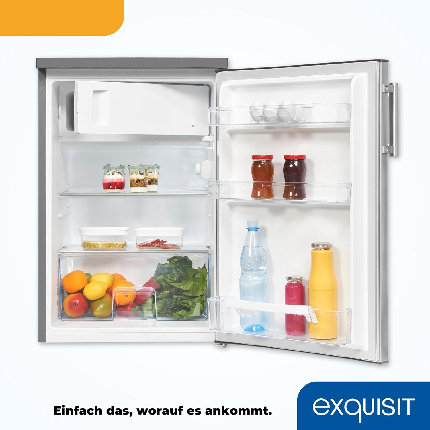 Exquisit KS516-4-H-010D Kühlschrank – 120 Liter, 4-Sterne-Gefrierfach, freistehend