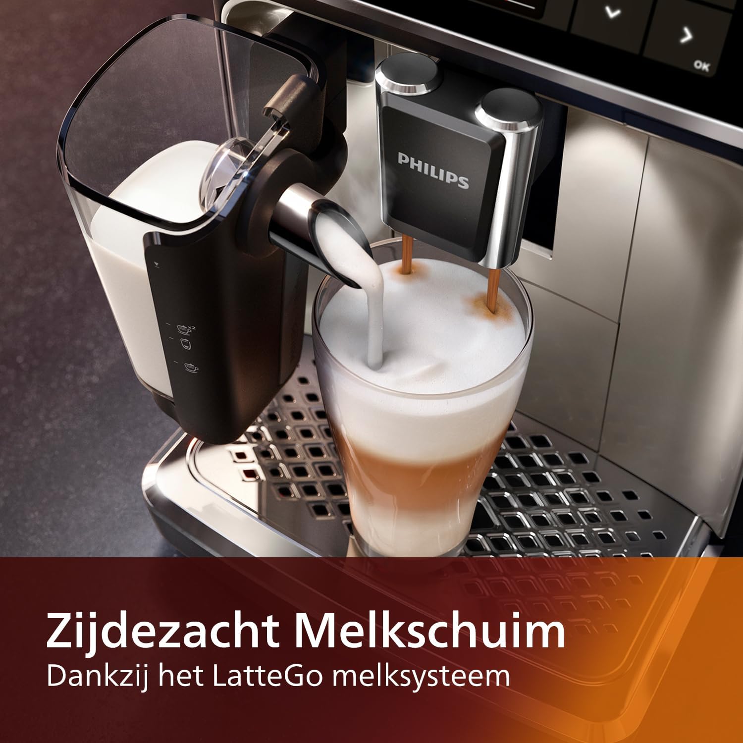 Philips Serie 5400 Kaffeevollautomat – LatteGo Milchsystem, 12 Kaffeespezialitäten, 4 Benutzerprofile