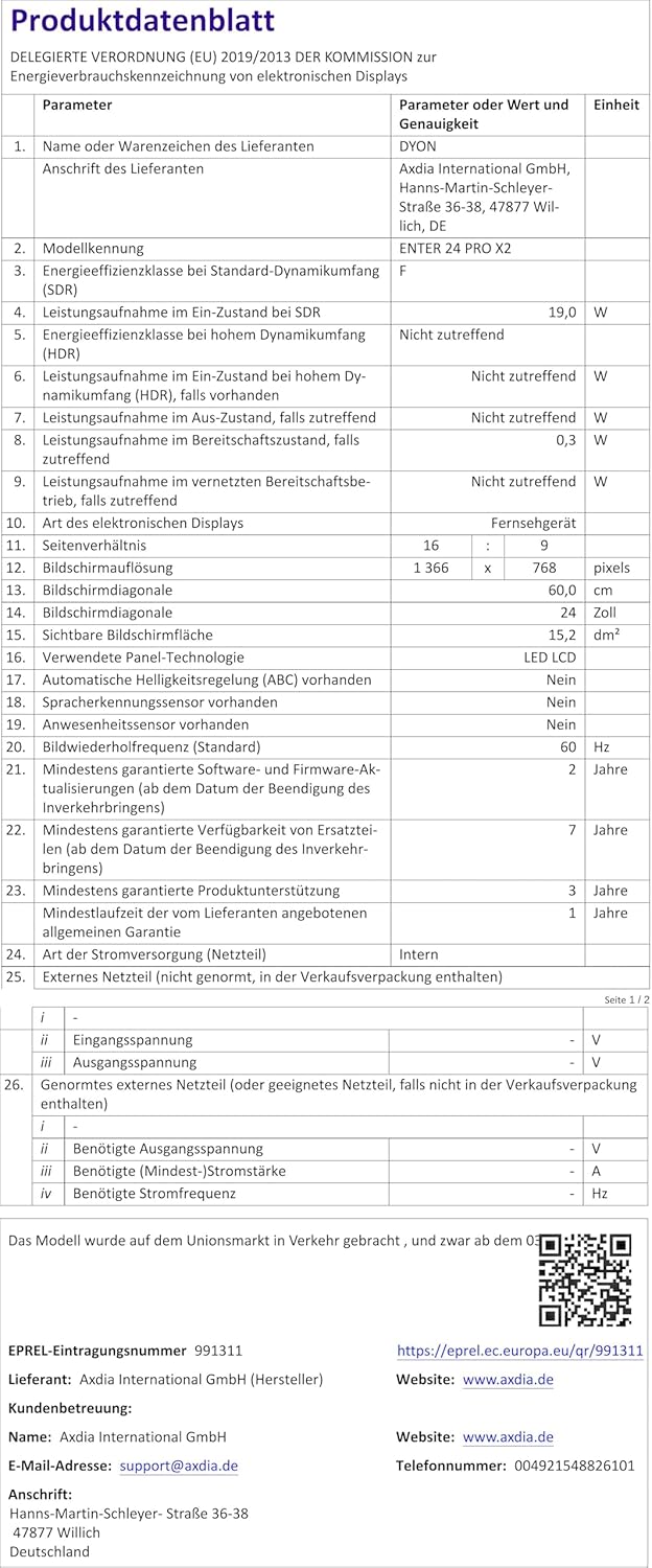 DYON Smart 43 VX – 43 Zoll Full HD Smart TV mit Triple Tuner, App Store & Streaming-Diensten