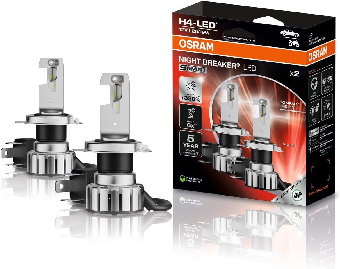 Osram Night Breaker LED Speed H7 – Straßenzugelassene LED Scheinwerferlampe, 6000K, Plug & Play