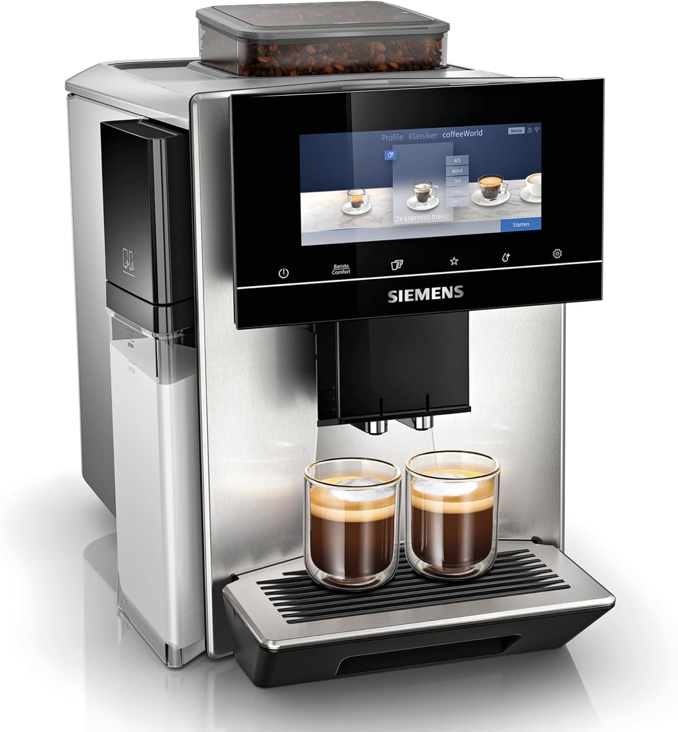Siemens EQ900 TQ903D03 Kaffeevollautomat – 1500 W, Full-Touch-Display, App-Steuerung