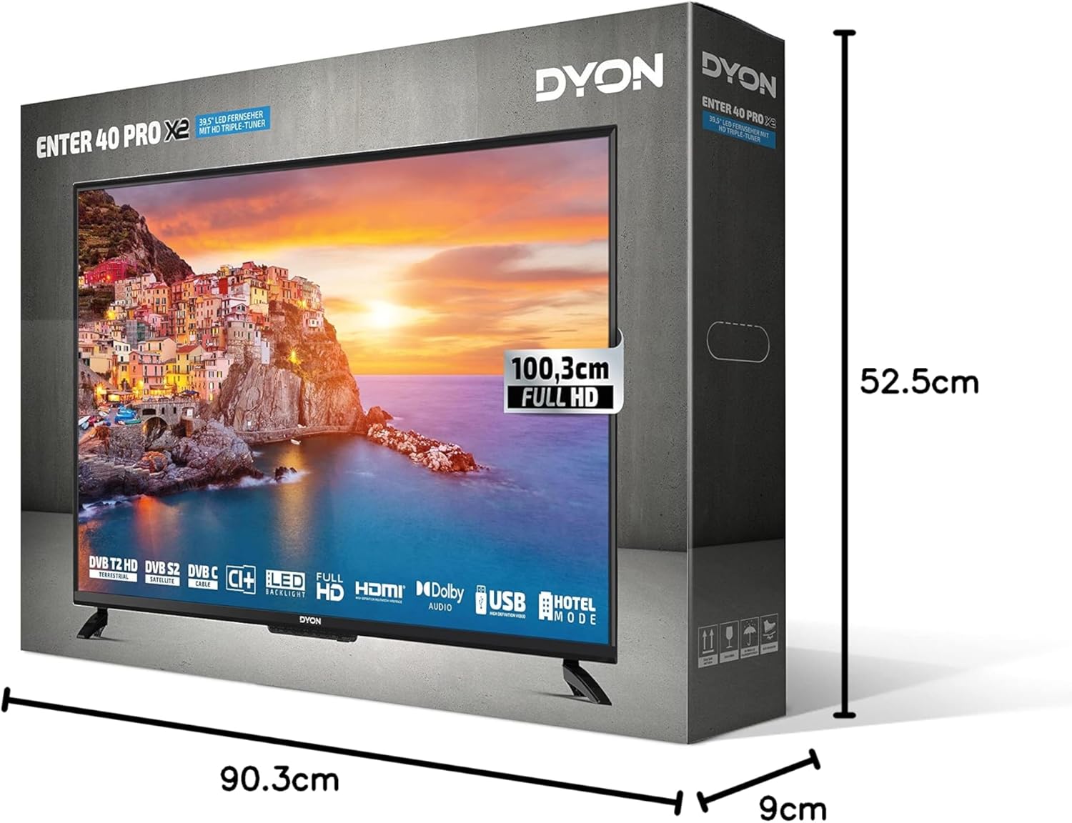 DYON Smart 43 VX – 43 Zoll Full HD Smart TV mit Triple Tuner, App Store & Streaming-Diensten